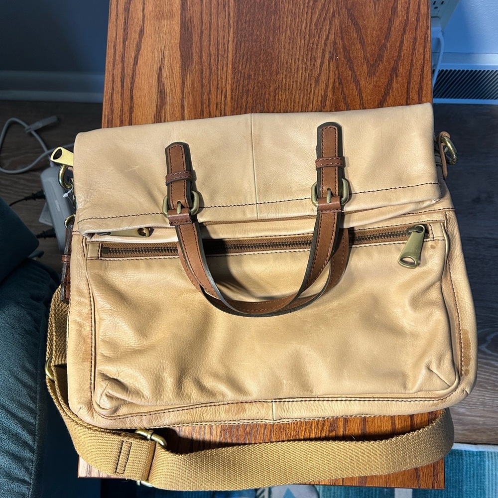 Women’s fossil fold over satchel